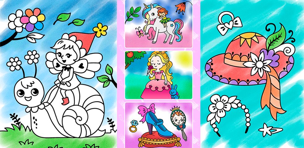 Screenshot 8: Princess coloring book pages