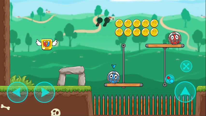 Screenshot 2: Red and Blue Ball : The Forest