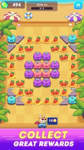 Screenshot 1: Rabbit Island - Brick Crusher