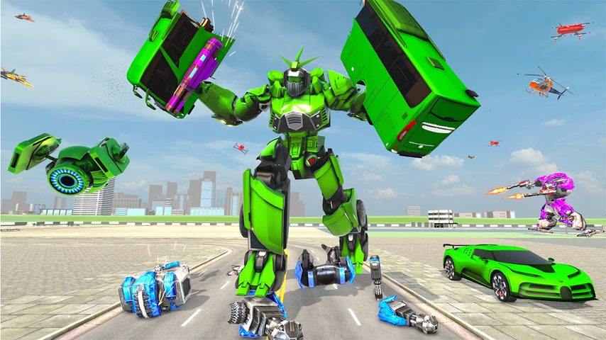 Screenshot 1: Bus Robot Car Game: Robot Game