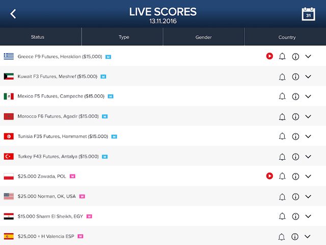 Screenshot 7: ITF Live Scores
