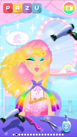 Screenshot 1: Girls Hair Salon Unicorn