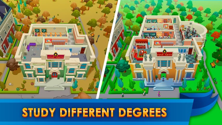 Screenshot 1: University Empire Tycoon －Idle