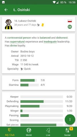 Screenshot 3: Hattrick Football Manager Game