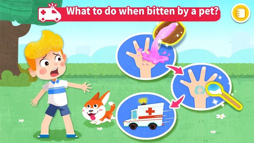 Screenshot 3: Baby Panda's Emergency Tips