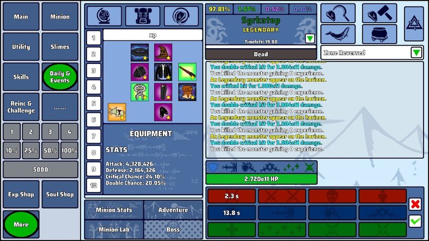 Screenshot 1: Wizard And Minion Idle