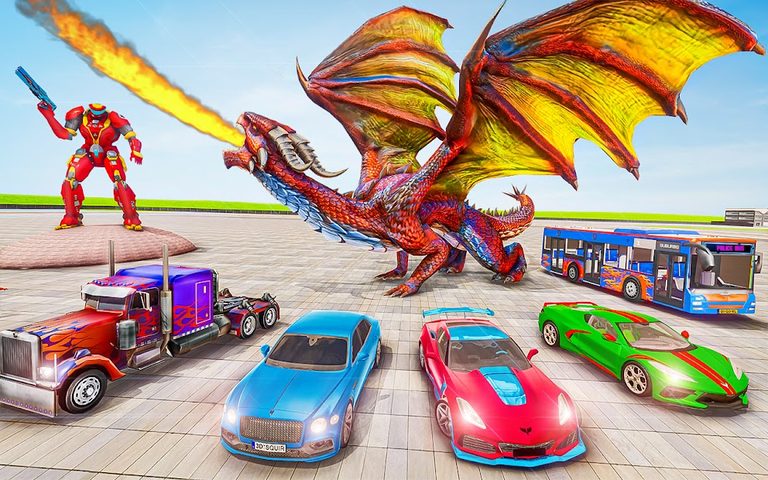 Screenshot 15: Dragon Robot Car Games 3d