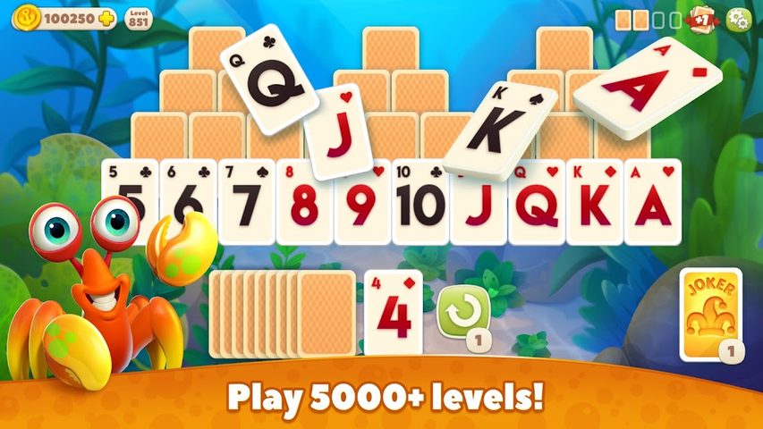 Screenshot 1: Undersea Solitaire Tripeaks