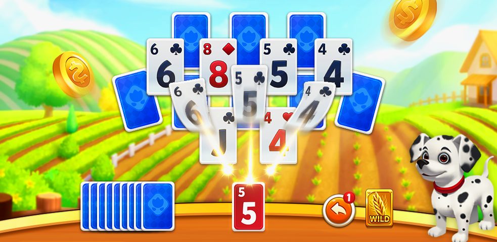 Screenshot 1: Solitaire Tripeaks Farm Harvest-Free Card Journey
