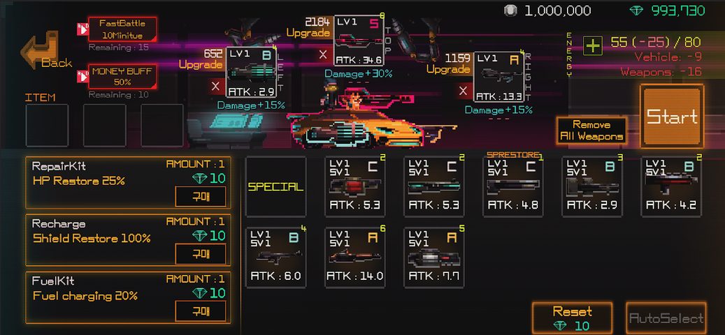 Screenshot 3: Bullet Punk: Idle + Defense CAR Shooting Action