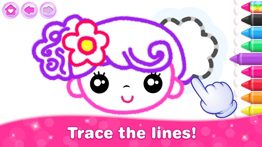 Screenshot 2: Bini Kids Drawing Games for Girls! Toddlers Apps!