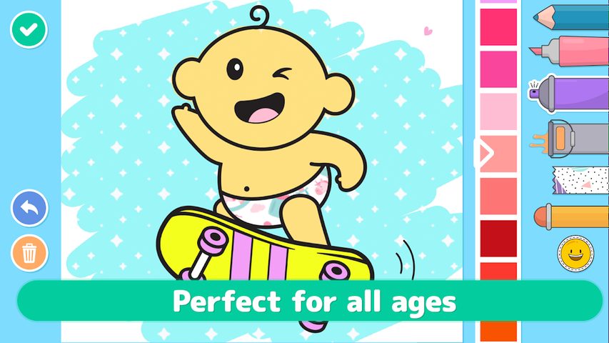 Screenshot 17: Coloring babies for kids - Cute baby drawing book