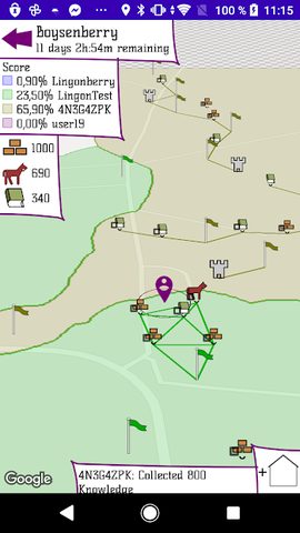 Screenshot 1: Vassals - GPS, Build, Produce, Battle
