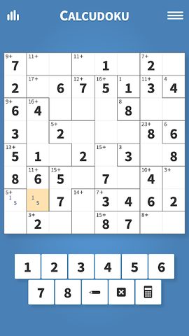 Screenshot 1: Calcudoku · Math Logic Puzzles