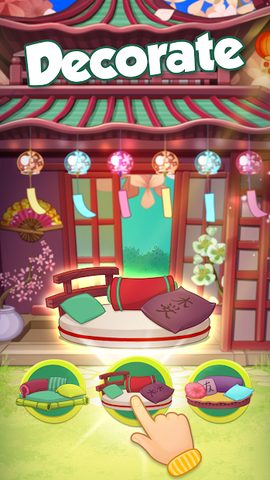 Screenshot 3: Bloomberry match-3 story. Merge fruits & decorate!