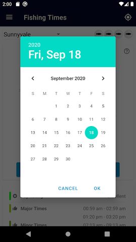 Screenshot 3: Fishing Times Free