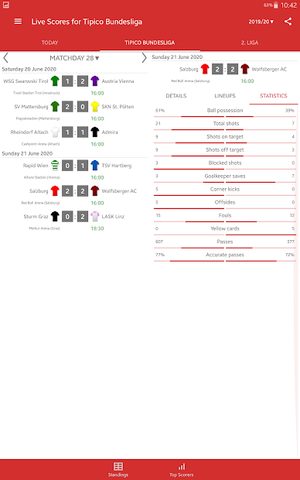 Screenshot 9: Live Scores for Admiral Bundesliga 2021/2022
