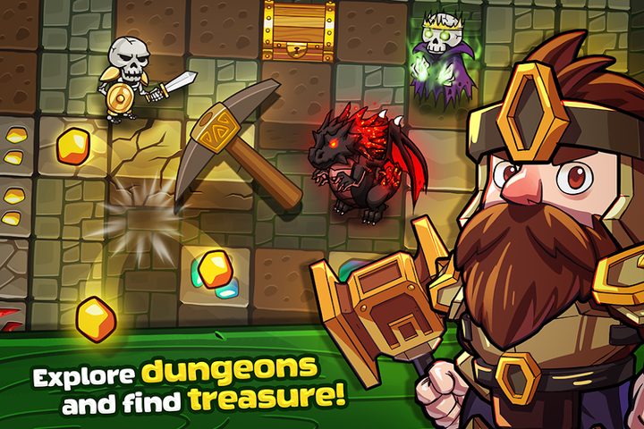 Screenshot 1: Mine Quest: Battle Dungeon RPG