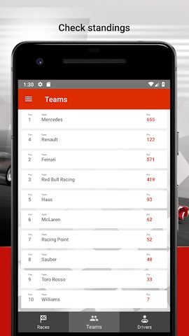 Screenshot 4: Formula 2021 Calendar & Standings