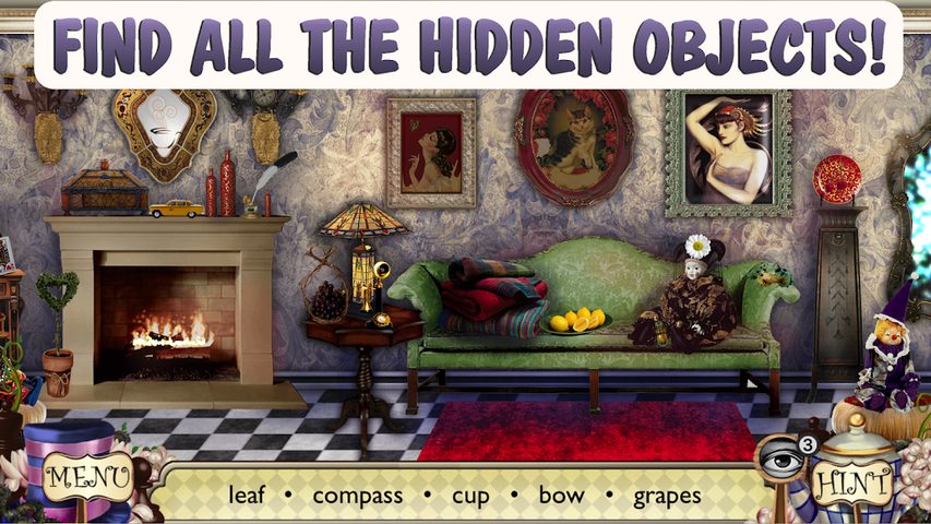 Screenshot 1: Alice Through the Looking Glass: Find Hidden Items