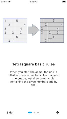 Screenshot 3: Tetrasquare2 - well known as Shikaku or Rectangles