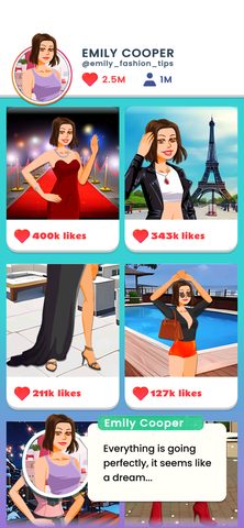 Screenshot 1: Emily Fashion Fever & Dress Up 4+