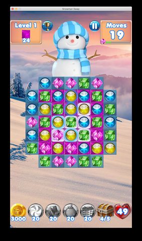 Screenshot 1: Snowman Swap - match 3 games and Christmas Games