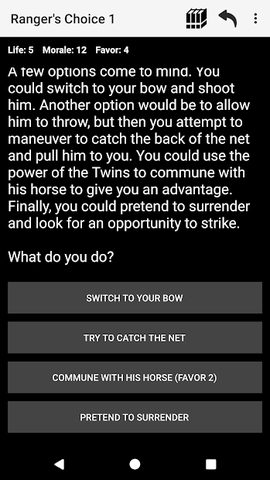 Screenshot 1: Ranger's Choice: Choices Game RPG