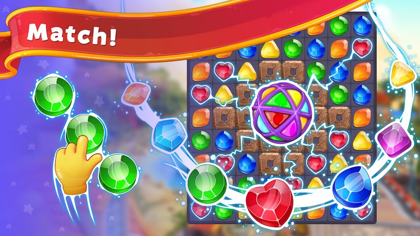Screenshot 3: Gem Valley - Match & Restore