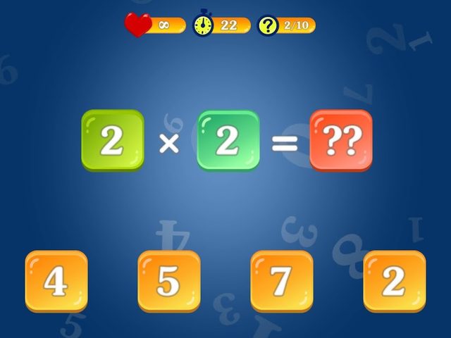 Screenshot 6: Multiplication and Division Tables. Training.