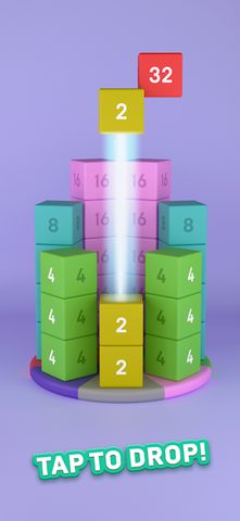 Screenshot 2: Merge Tower 3D: 2048 block game
