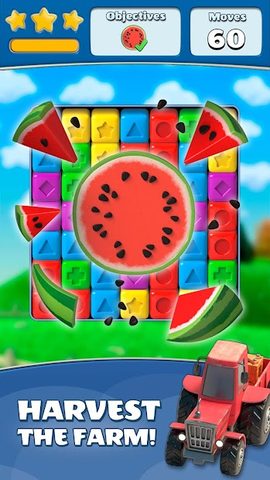 Screenshot 2: Farm Blocks: Match 3 & Blast Cubes Puzzle Game