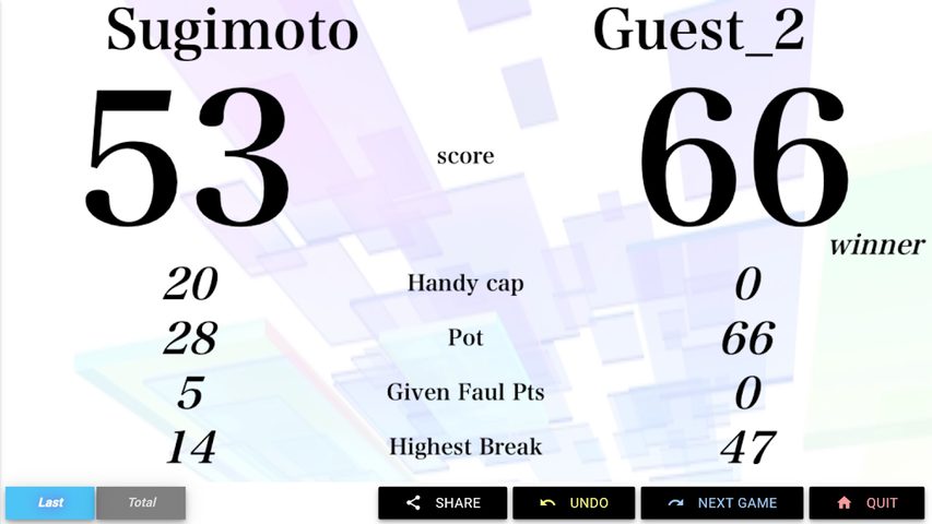 Screenshot 5: neon cue sports score board