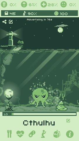 Screenshot 1: Cthulhu Virtual Pet
