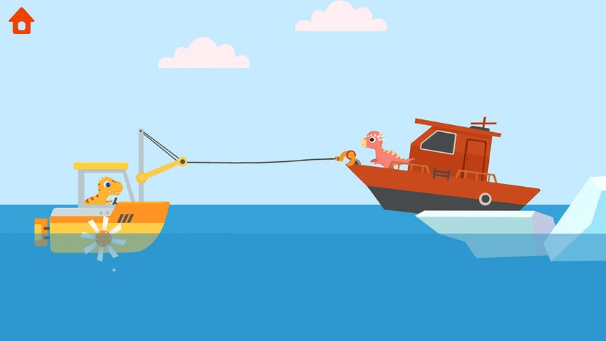 Screenshot 1: Dinosaur Patrol Boat: for kids