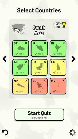 Screenshot 3: Countries of Asia Quiz