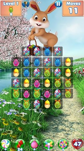 Screenshot 1: Bunny Match - Easter games and match 3 games