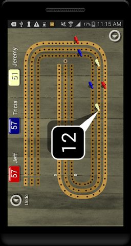 Screenshot 3: Cribbage Pegboard
