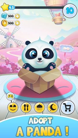 Screenshot 1: Pu cute panda bears pet game