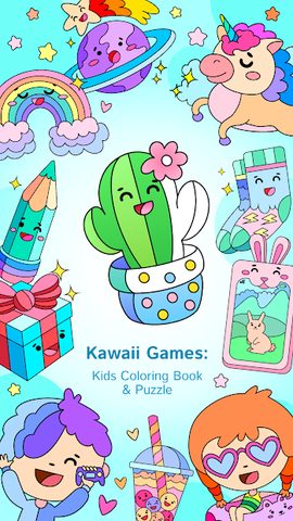 Screenshot 1: Kawaii Games: Kids Coloring Book & Puzzle