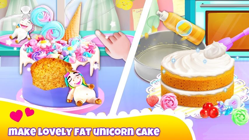 Screenshot 2: Girl Games: Unicorn Cooking Games for Girls Kids