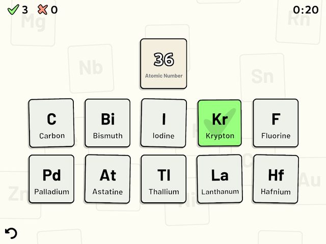Screenshot 11: Periodic Table Quiz