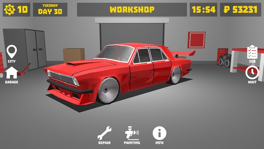 Screenshot 1: Retro Garage - Car Mechanic