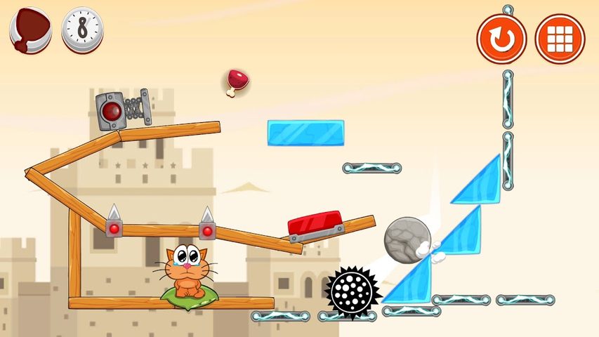 Screenshot 5: Hungry cat: physics puzzle game