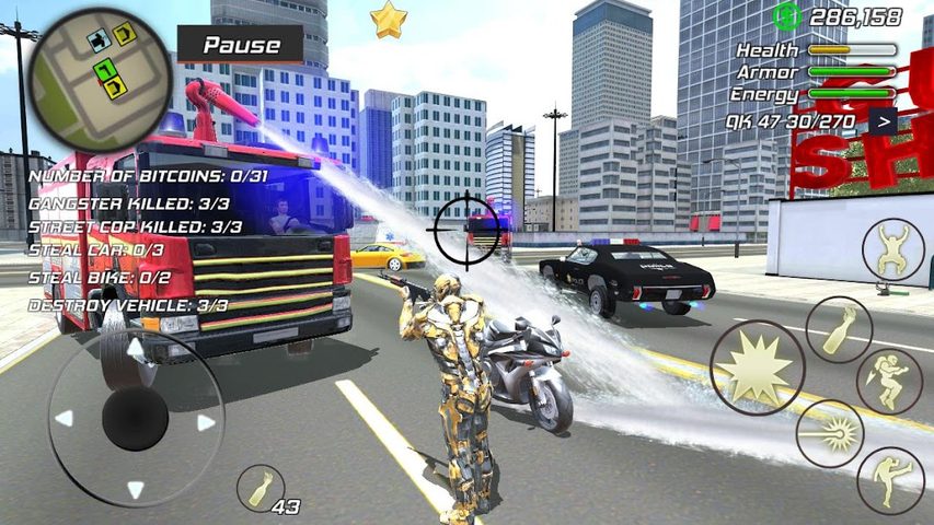 Screenshot 13: Super Crime Steel War Hero Iron Flying Mech Robot
