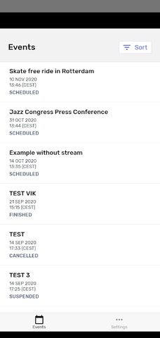 Screenshot 1: MCLS Broadcast