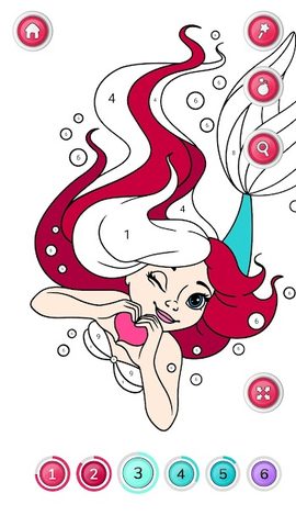 Screenshot 4: Girls Coloring Book - Color by Number for Girls