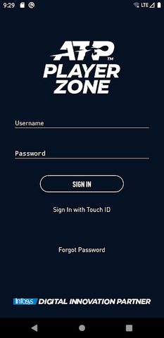 Screenshot 1: ATP PlayerZone