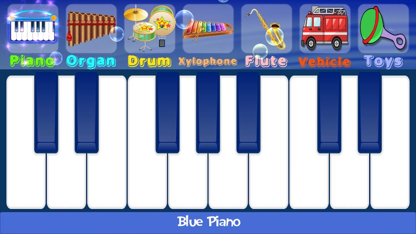 Screenshot 1: Blue Piano