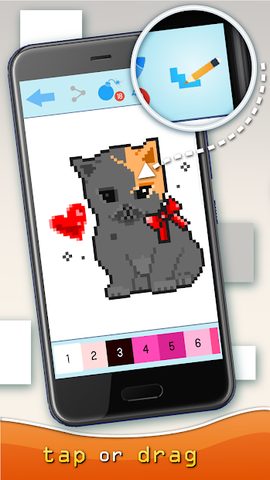 Screenshot 1: Pixyfy: pixel art, color by number, coloring games